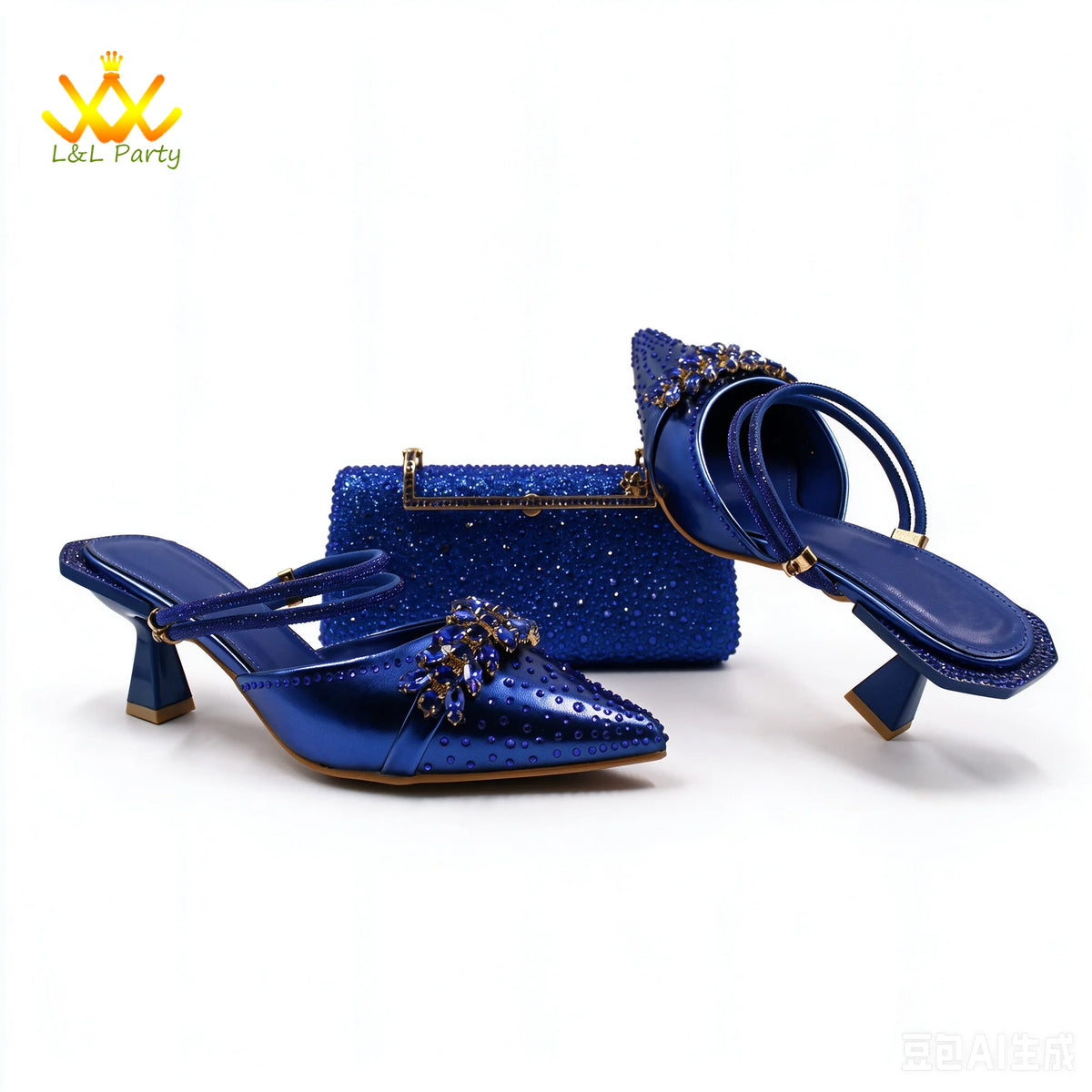 Autumn New Arrivals Royal Blue Color Shoes and Bag