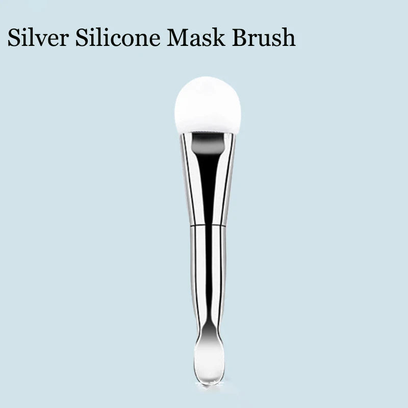 1PC Professional Double Ending Soft Bristle Silicone Wear-resistant Facial Flexible Mask Brush Skin Care Cleaning Beauty Tools