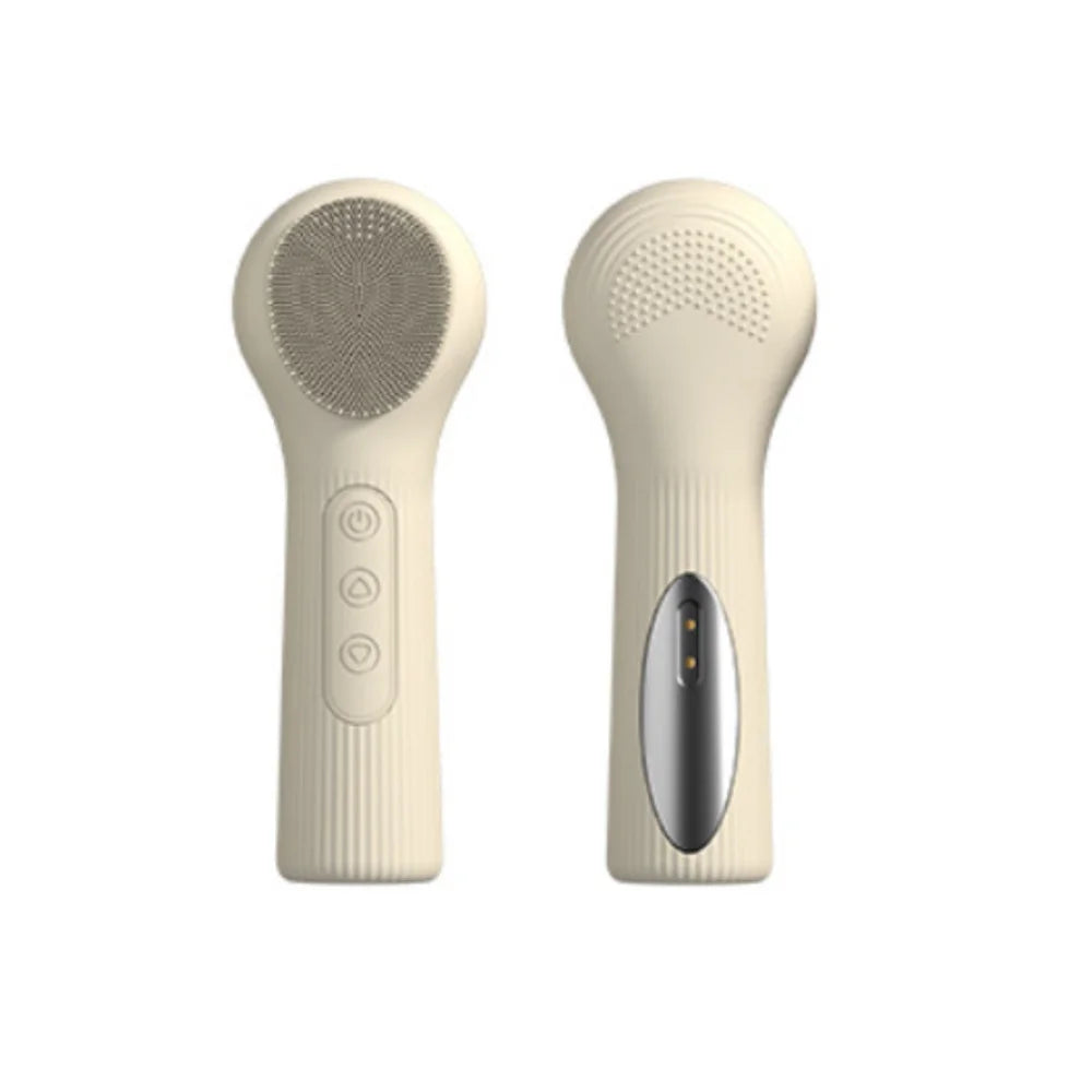 Double-Sided Eletrical Facial Cleansing Men Women Facial Cleansing Brush Heating Silicone Face Wash Brush Manual Clean Skin Care