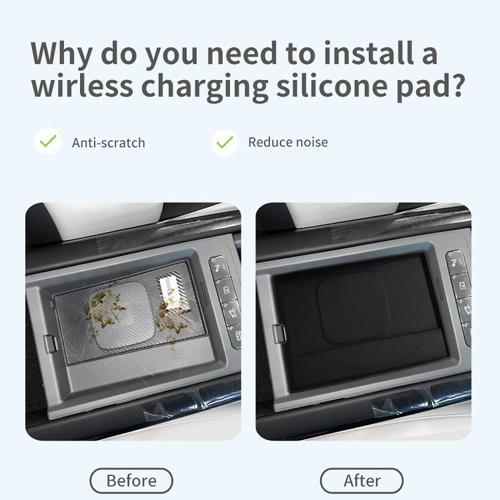 Car Armrest Storage Box Lower Center Console Organizer Cup Holder Storage Box Wireless Charger Panel Mat For KIA EV9 2024 2025