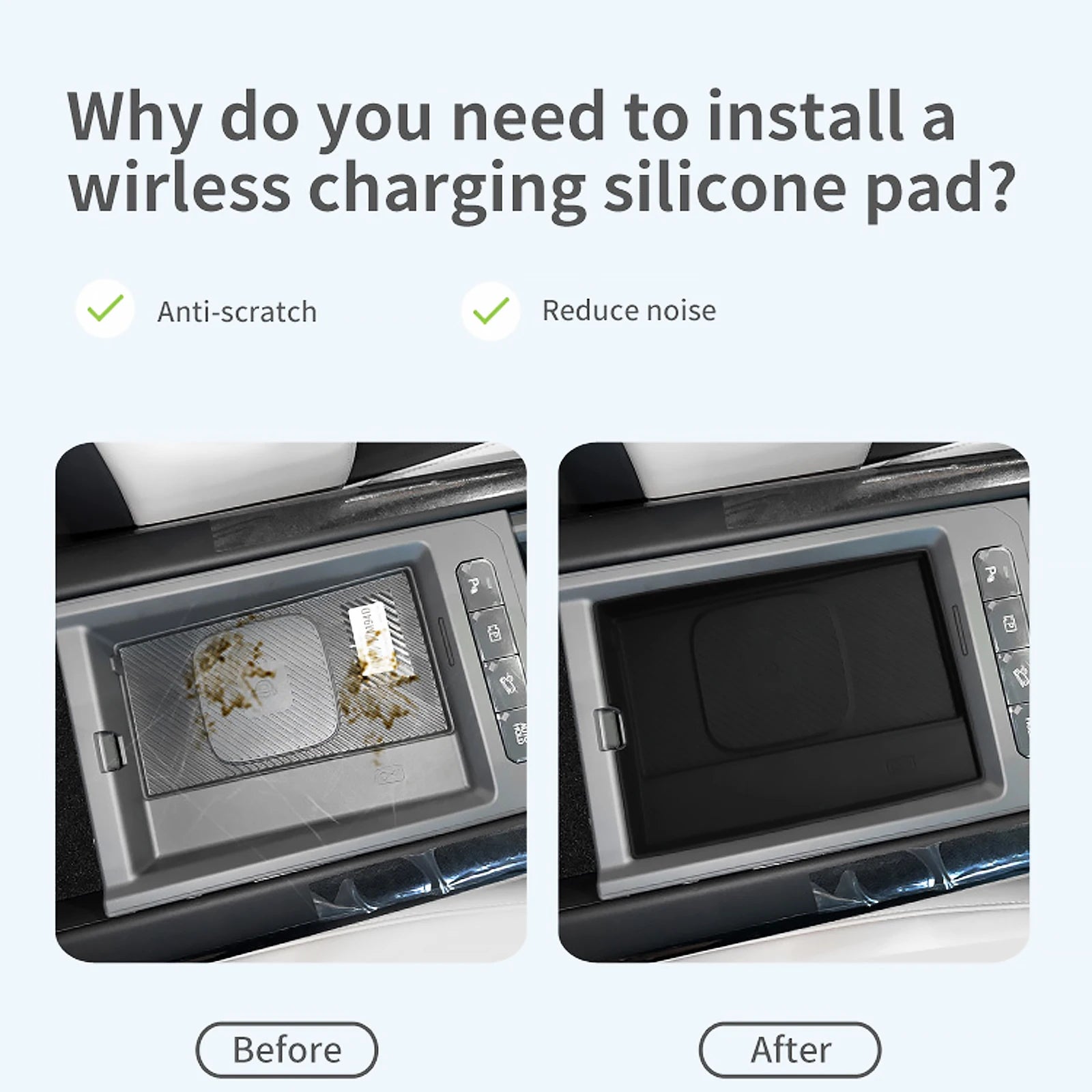 Car Armrest Storage Box Lower Center Console Organizer Cup Holder Storage Box Wireless Charger Panel Mat For KIA EV9 2024 2025