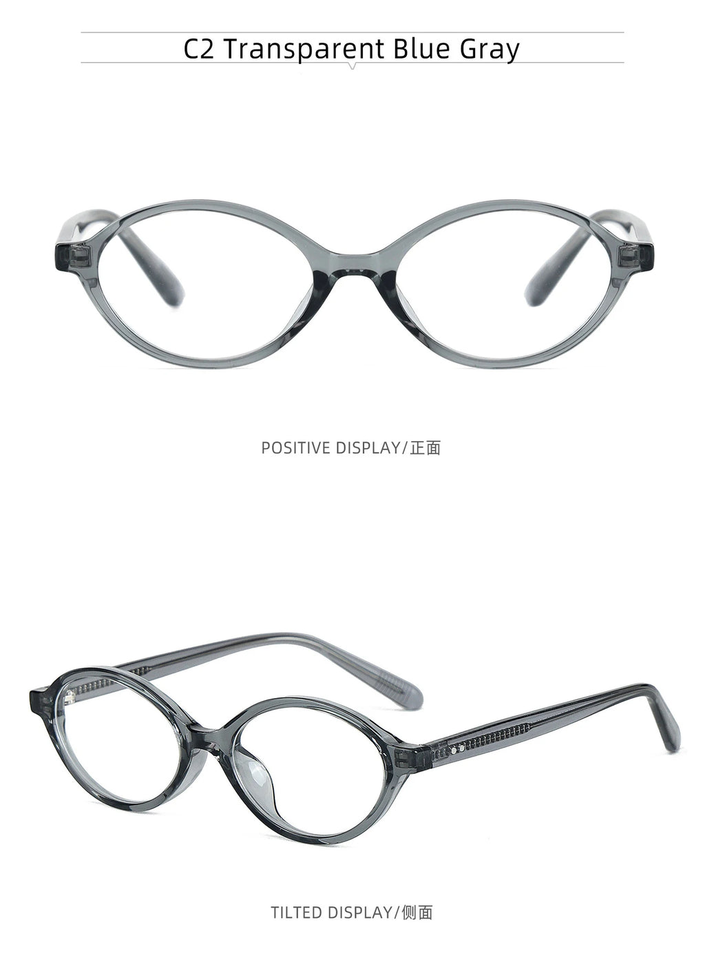 VICKY Fashion Delicate Oval Small Myopia Frames Women Reading Glasses Anti-Blue Light Customizable Prescription Glasses K9142