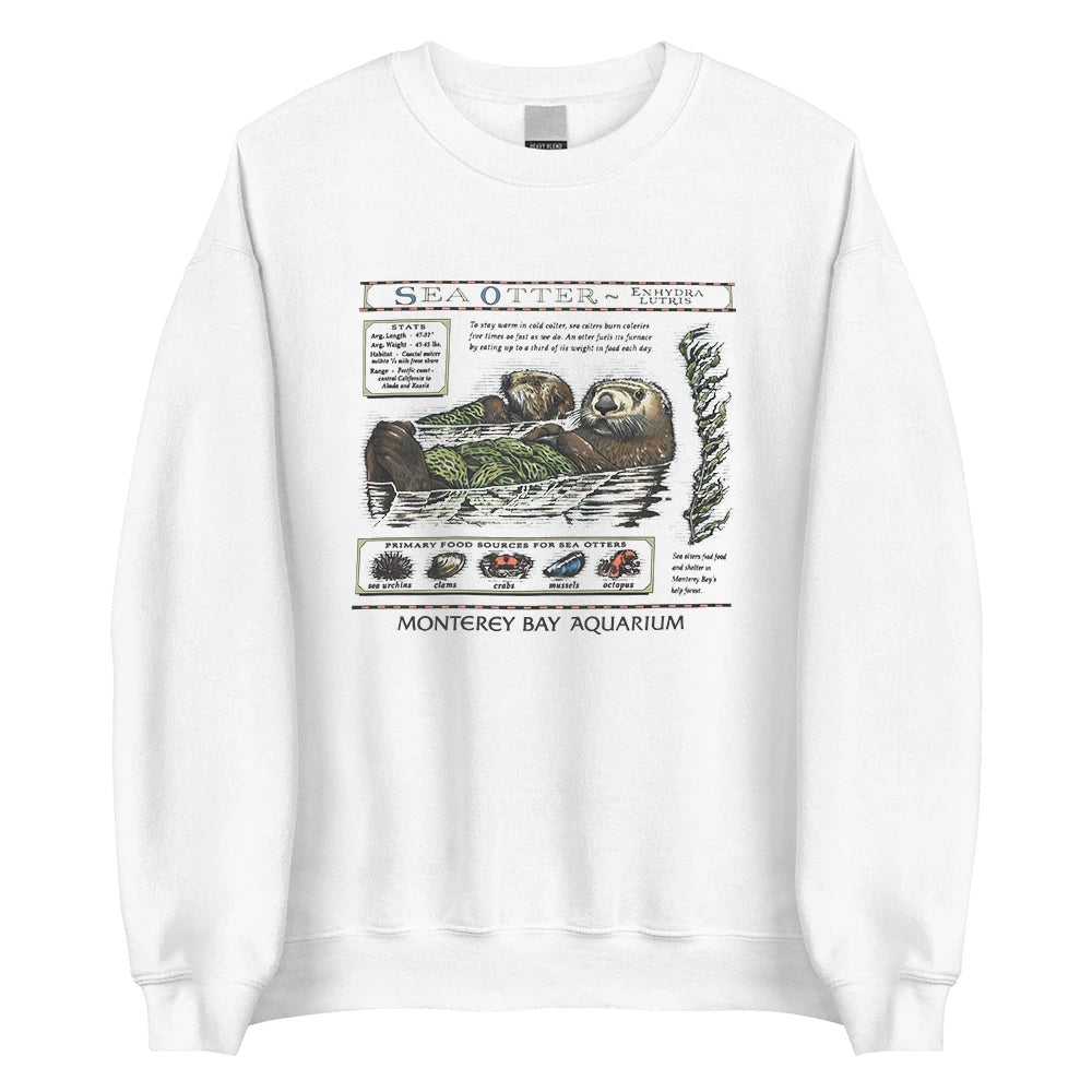 Sea Otter Monterey Bay Aquarium Sweatshirt Long Sleeve Female Winter Pullovers Crewneck Women Men Casual Clothing Streetwear