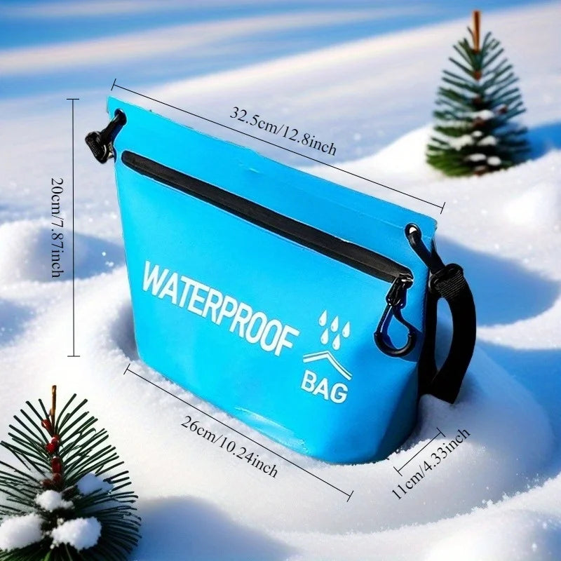 1pc Wash Sack Dry Bag Durable Swimming Rafting Kayaking Travel Zipper Handbag River Trekking Floating Boating Swimming Bag