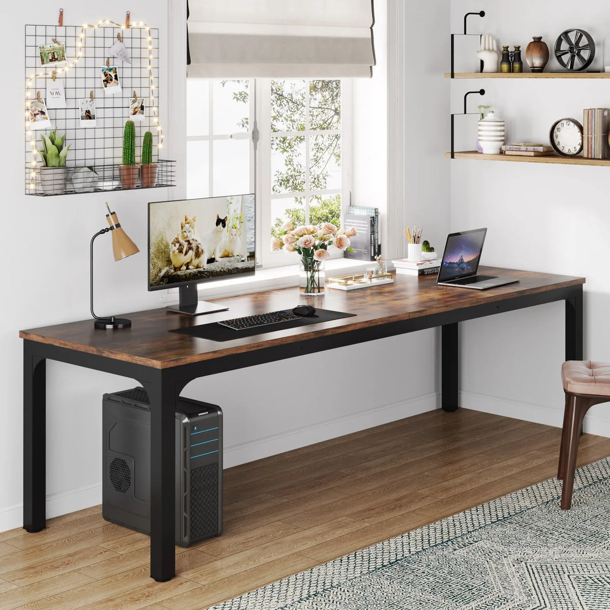 Tribesigns 78.7 Inches Extra Long Computer Desk 2 Person Desk