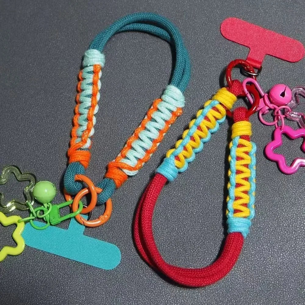 Kawaii Candy Color Phone Wrist Strap Hand Woven Rope