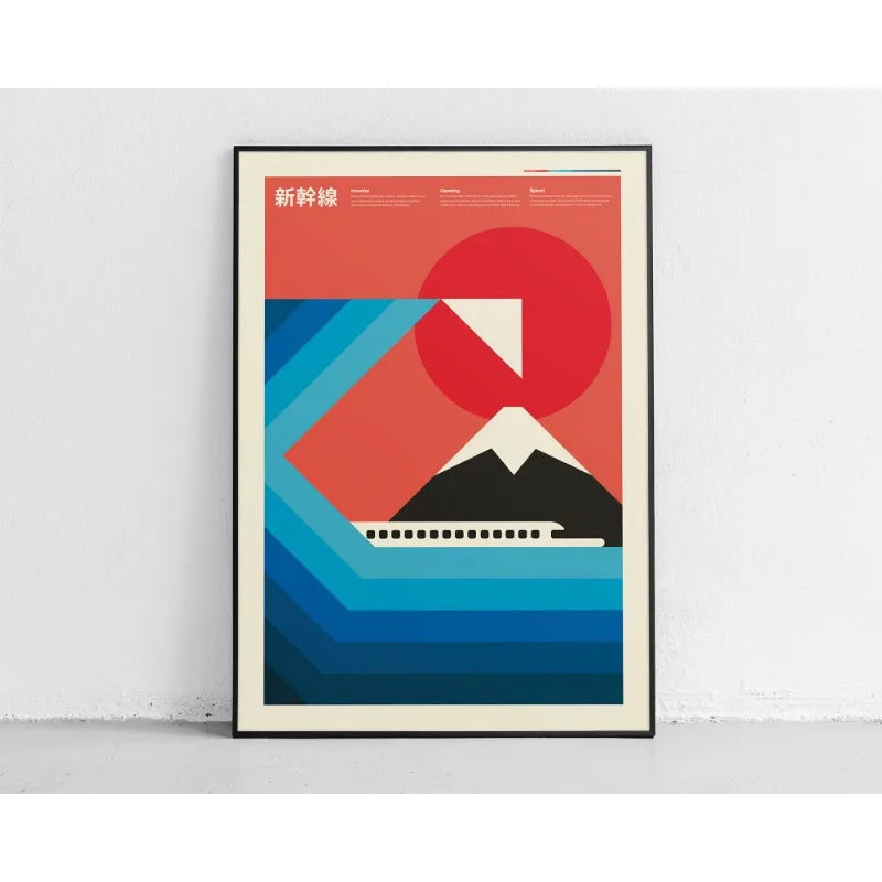 Japanese Contemporary Tokyo Art Canvas Poster Sunrise Wave Mount Fuji Monster Wall Art Prints for Modern Living Room Home Decor