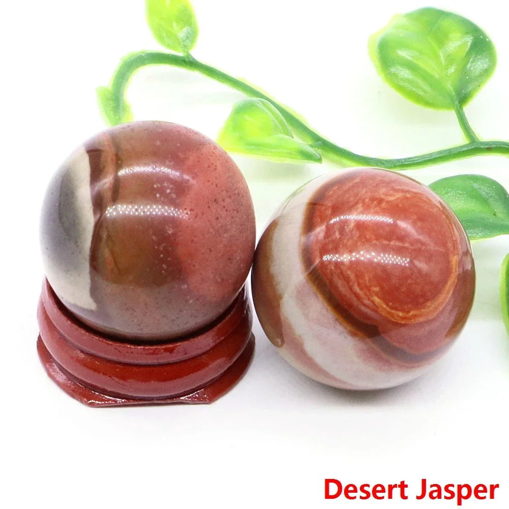 30MM Crystal Ball Natural Reiki Healing Quartz Stone Globe Energy Gemstone Fengshui Sphere Wicca Chakra Massage Home Decor Gifts
