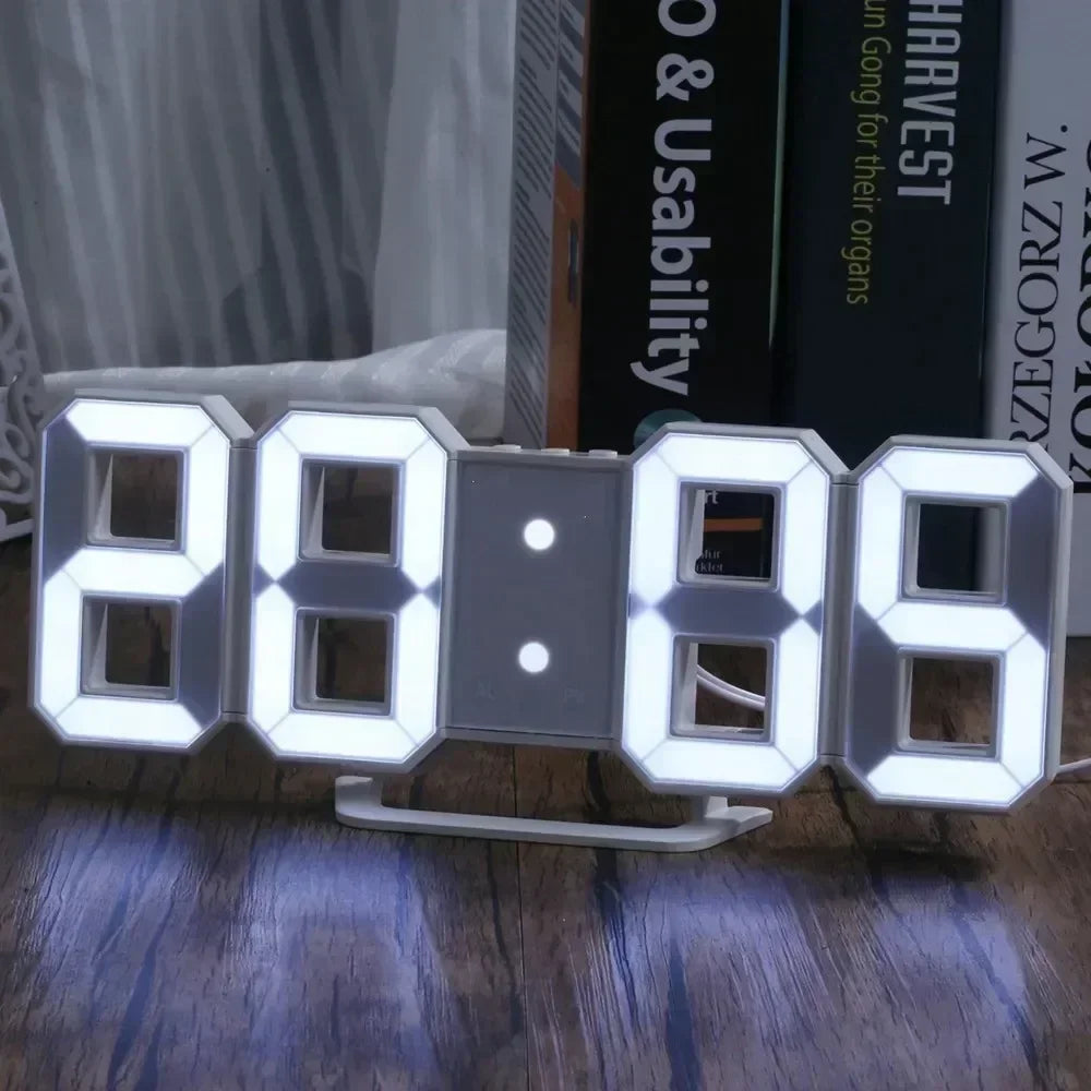 Purchase Products Clock 3D LED Digital Alarm Clock Wall