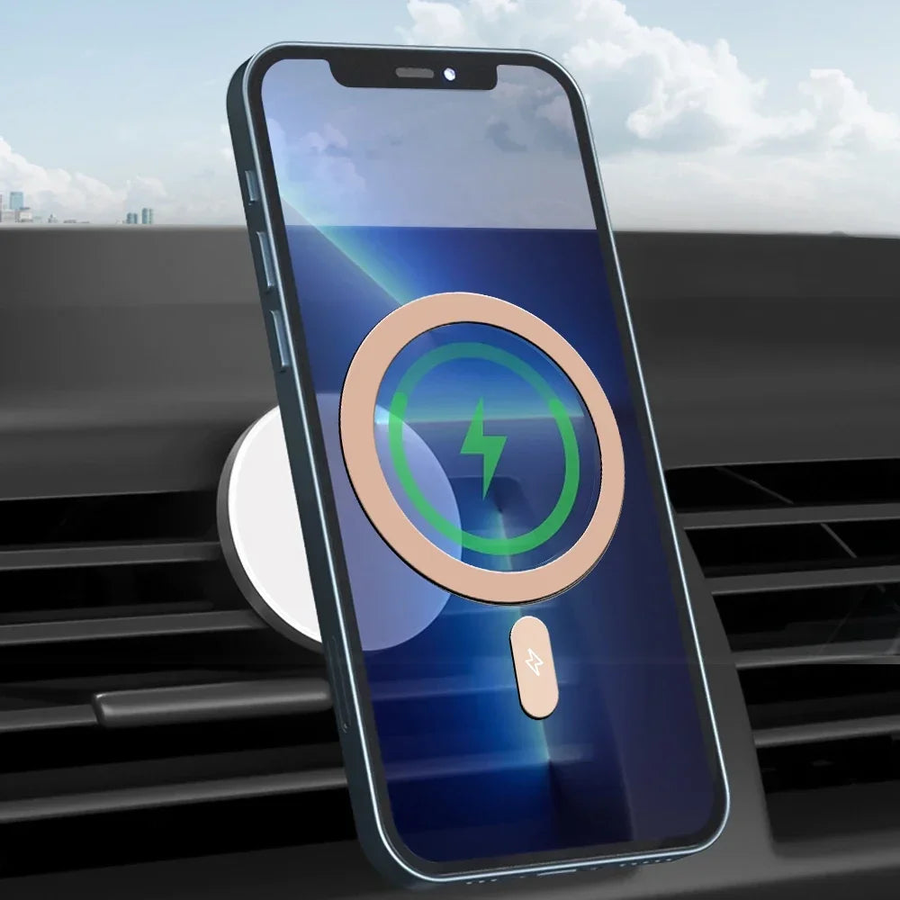 5-1Pcs Universal Metal Plate Ring for Magsafe Magnetic Wireless Charger Iron Sheet Sticker Car Phone Holder for IPhone 15 14 13