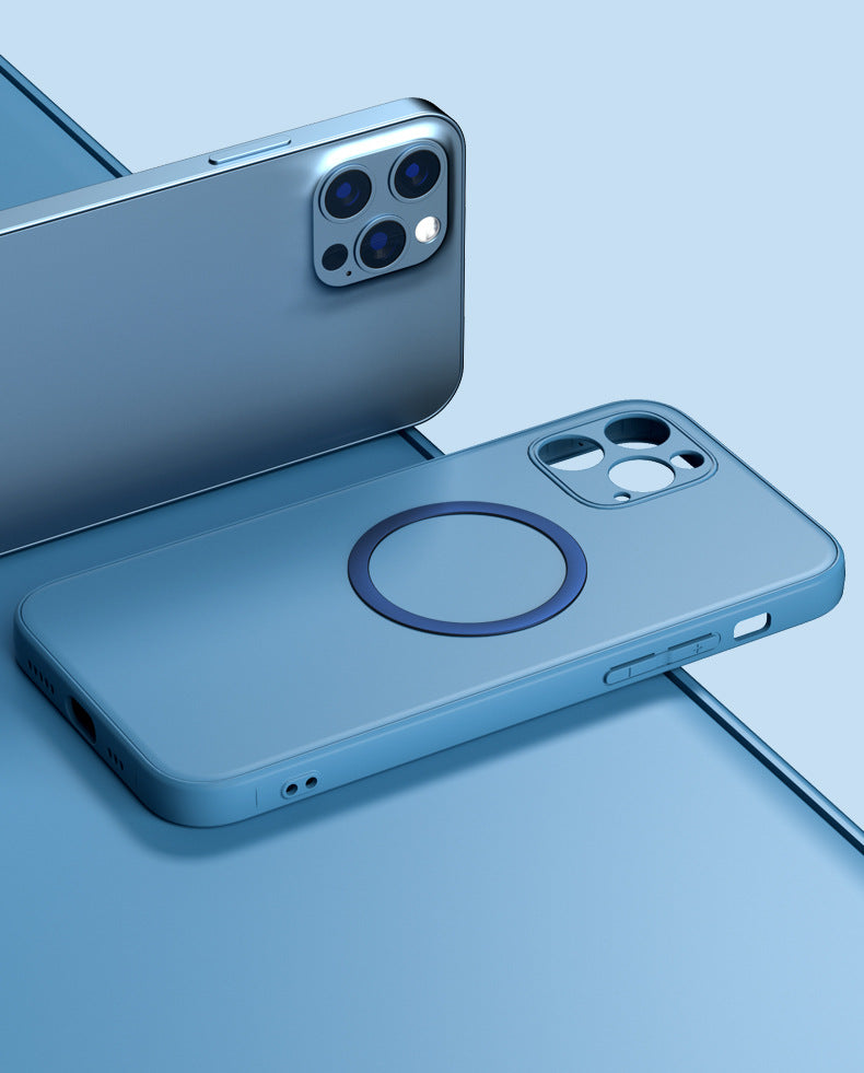 Magnetic Plate Ring Metal Sticker Phone Case for Magsafe IPhone 14 13 15 16 Pro Max Plus Support Wireless Charger Macsafe Cover