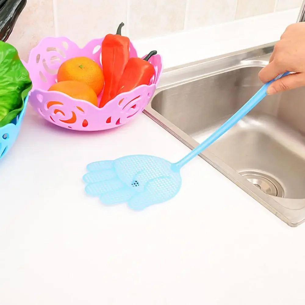 Fly Swatters Cute Palm Pattern Plastic Flyswatters Mosquito Pest Control Insect Killer Home Kitchen Accessories Random