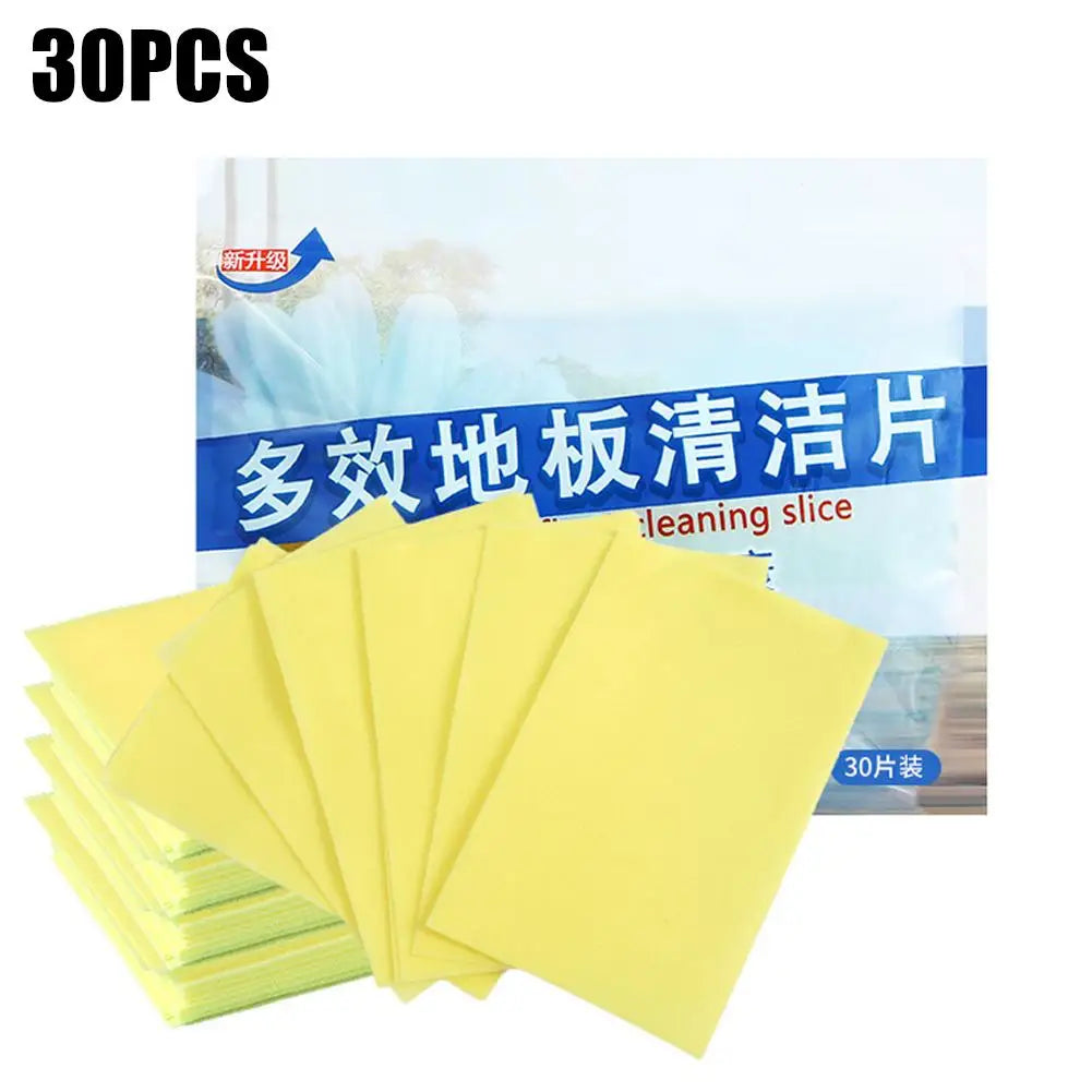 30pcs Water Soluble Floor Cleaning  Sheet Mopping The Floor Wiping For Wooden Floor Tiles Toilet Household Cleaning
