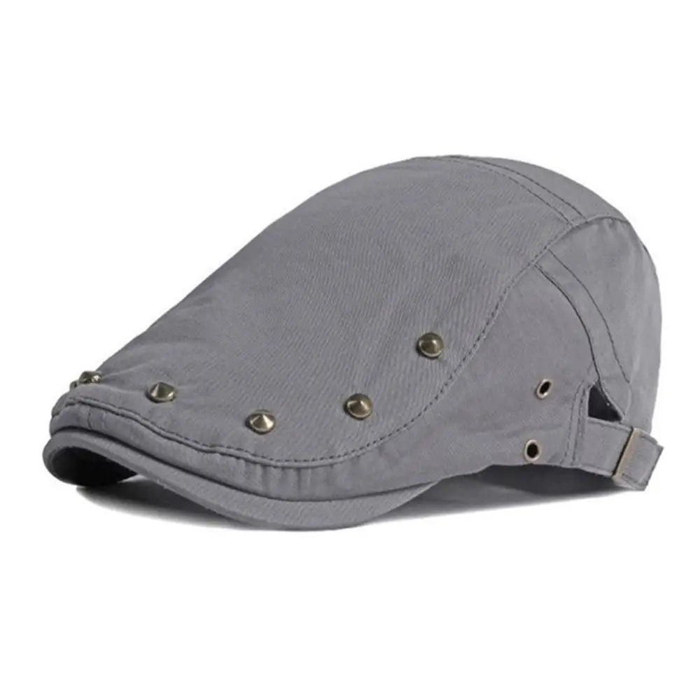 Casual Y2K Rivet Beret Harajuku Cotton Forward Cap Fashion Visor