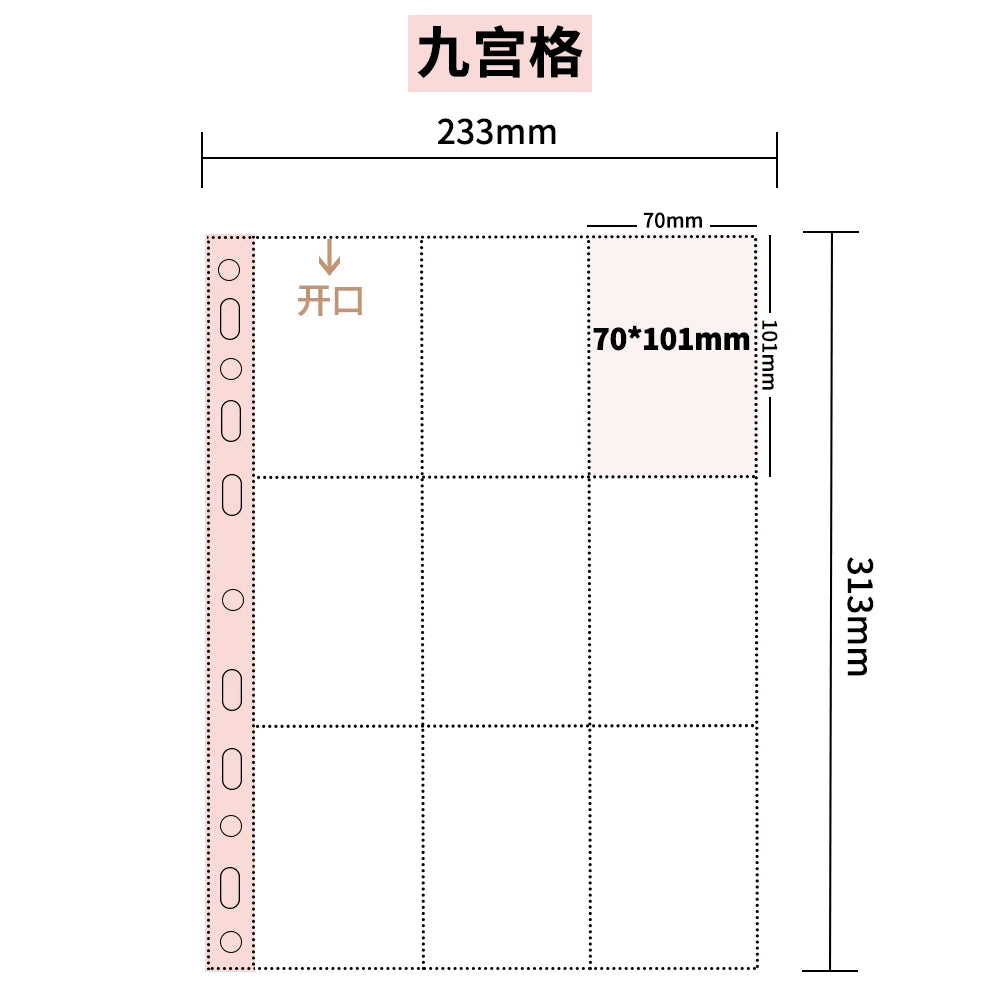 10Pcs A4 Double Sided Photo Sleeves Pages -Thick Clear Photo Album Inserts For Trading Cards, Postcards, Polaroids, Laser Ticket