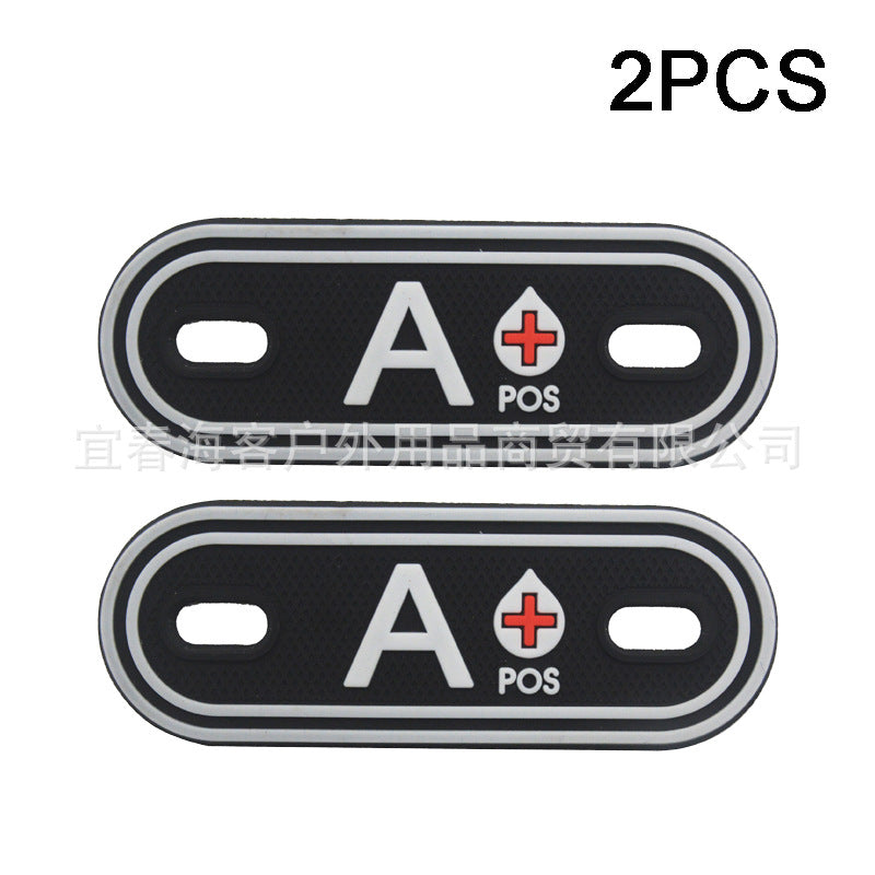 2PCS Shoelace Blood Buckle Charm PVC Tactical Bag Clothing Zipper Blood Tag Charm Military Patches Tactical Patch