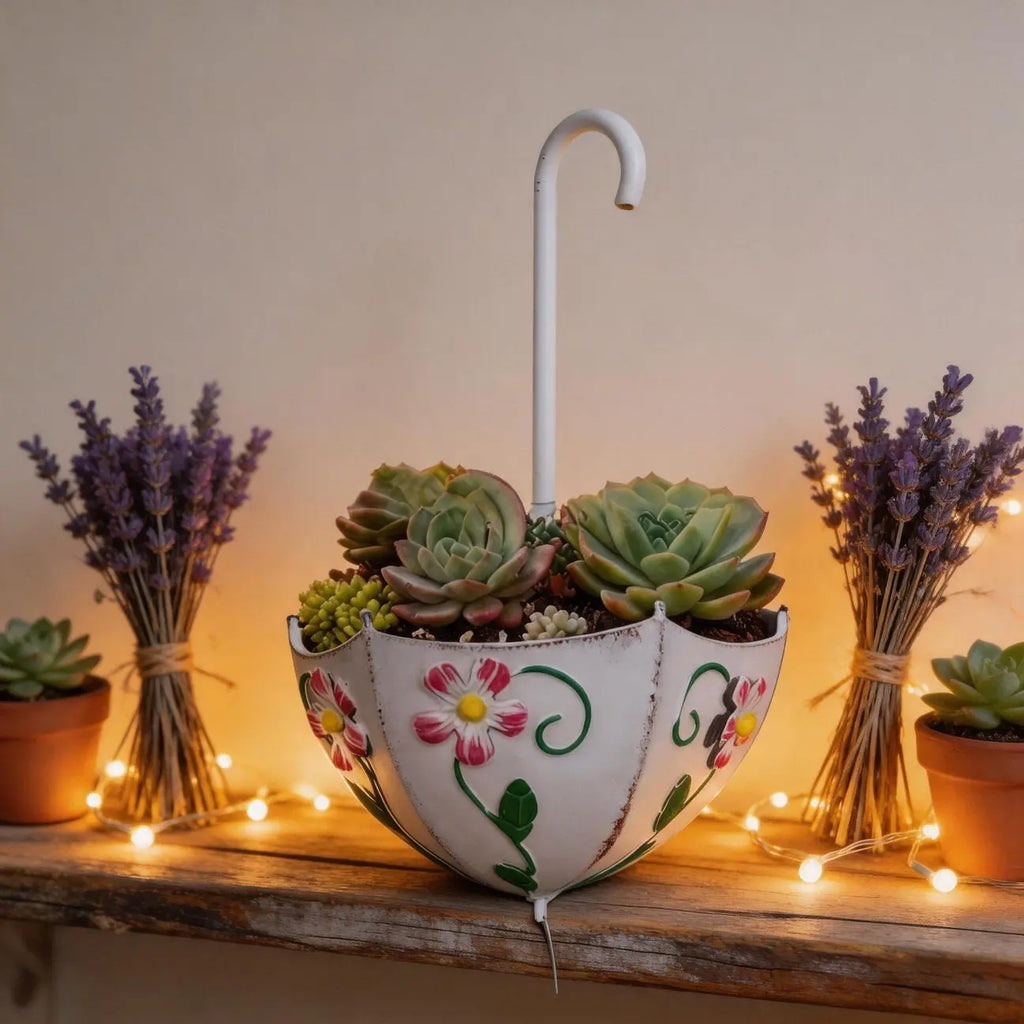 Umbrella Shape Outdoor Garden Flower Pot Planter Decor