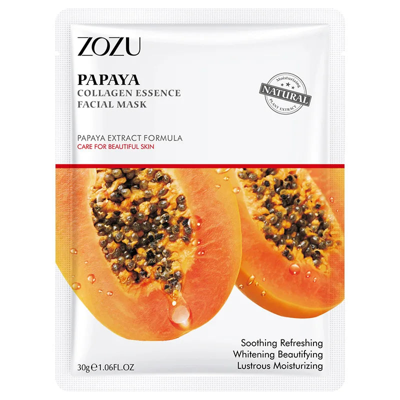 20Pcs Face Mask Sets Fresh Fruit Face Care Sheet Masks Hydrating Anti-aging Oil Control Acne Treatment Facial Mask Skin Care Set