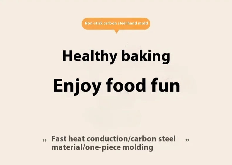 8-inch Round Hand-Held Nonstick Thickening Carbon Steel Air Fryer Cake Basket Baking Mold Barrel Household Baking Accessories