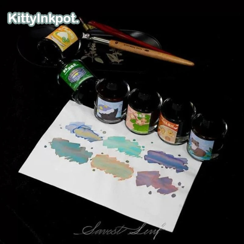 Kittyinkpot 52 Colors 35ml Sheen Fountain Pen Ink Non-carbon
