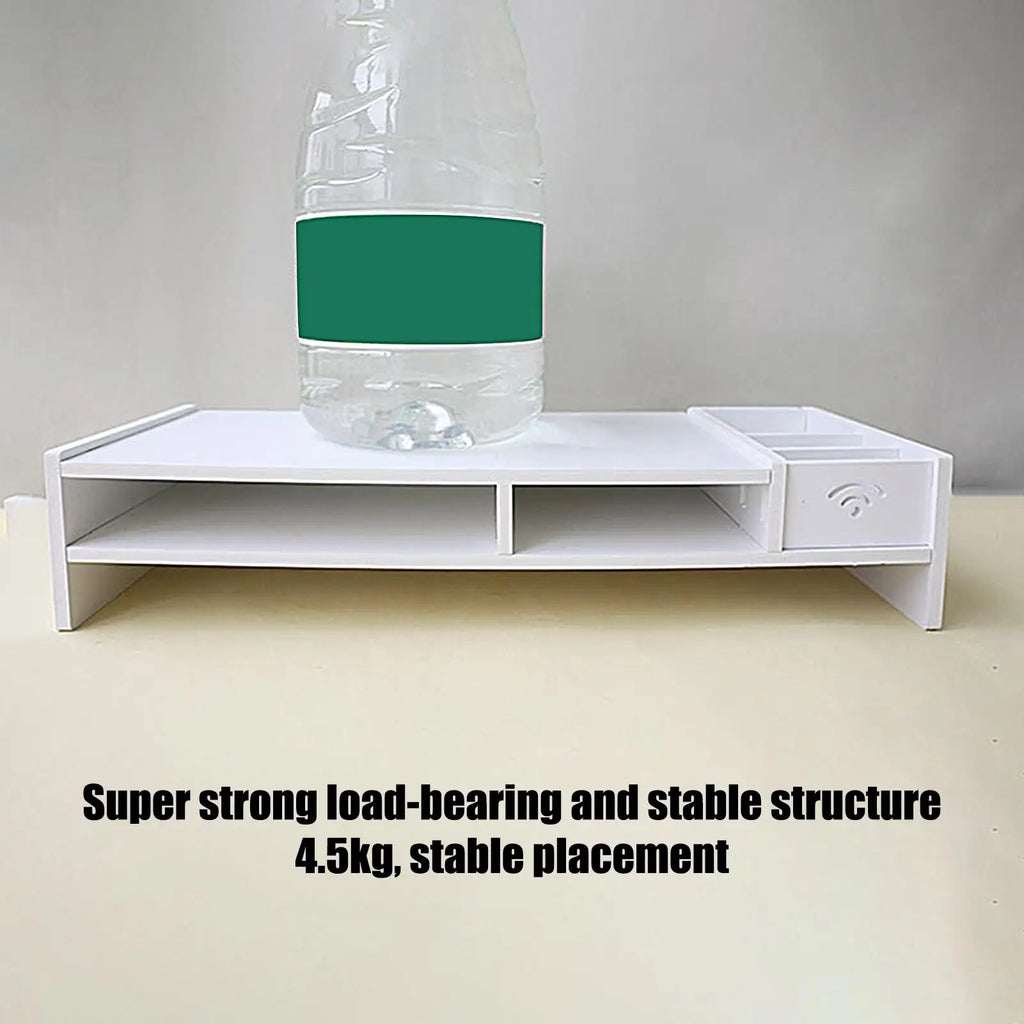 3-Tier Desk Organizer Shelf Desk Riser Height Adjustable Computer Stand Desk Shelf Riser Computer Shelf Storage Rack Stand Riser