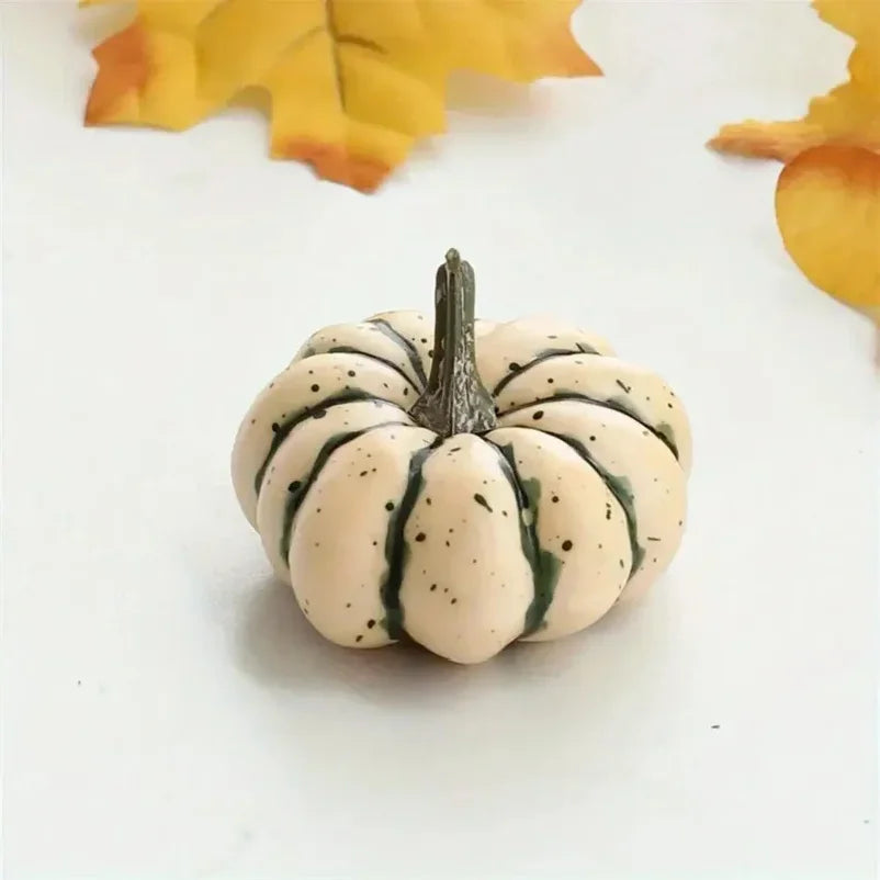 9Pcs Artificial Pumpkin Halloween Decorations for Home Mini Fake Pumpkin Autumn Harvest Party Thanksgiving Ornaments Props