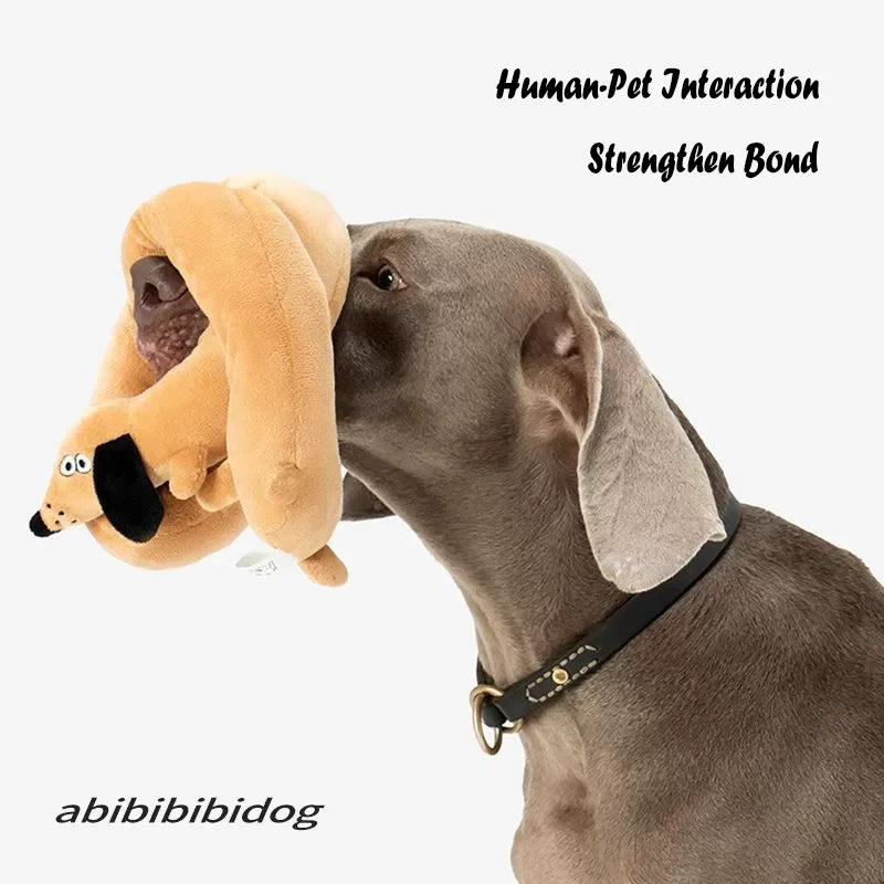 Sausage Dog Plush Toy Long Body Squeaky Dachshund Stuffed Doll Soft Puppy Play Toy For Kids Pet Home Sofa Bedroom Decor Gift