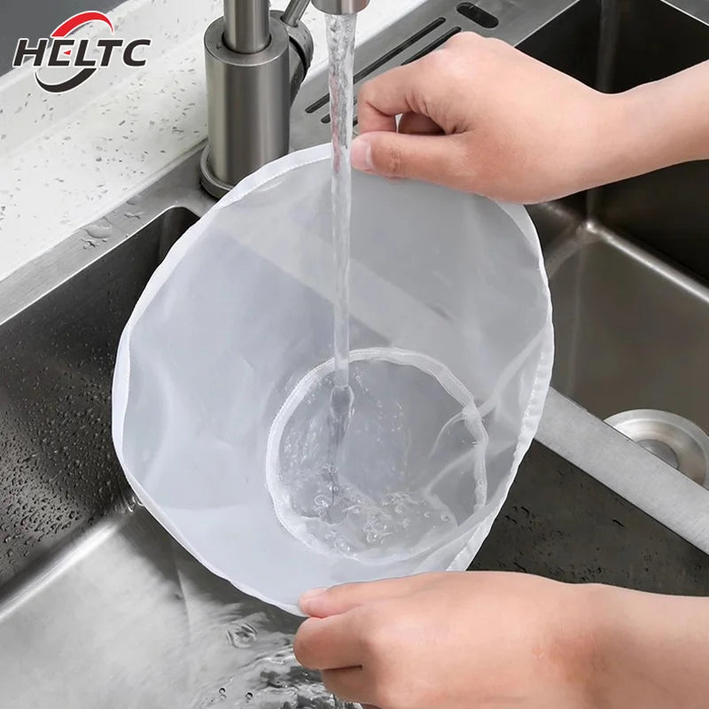 Soybean Filter Net Bag Nylon Liquid Filter Net Bag Milk Coffee Filter Net Bag Reusable Fine Mesh Paint Squeeze Mesh Kitchen Tool