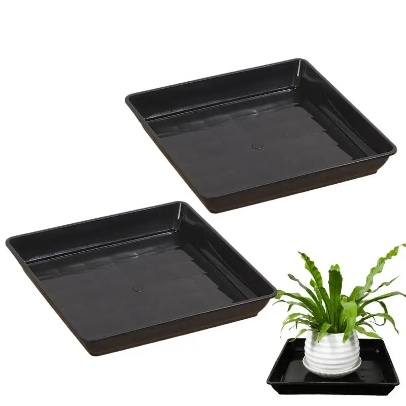 Plant Saucer Square Durable Flower Pot Indoor Outdoor Heavy Duty Tray Square Flowerpot Water Dish Home Decor for Gardening