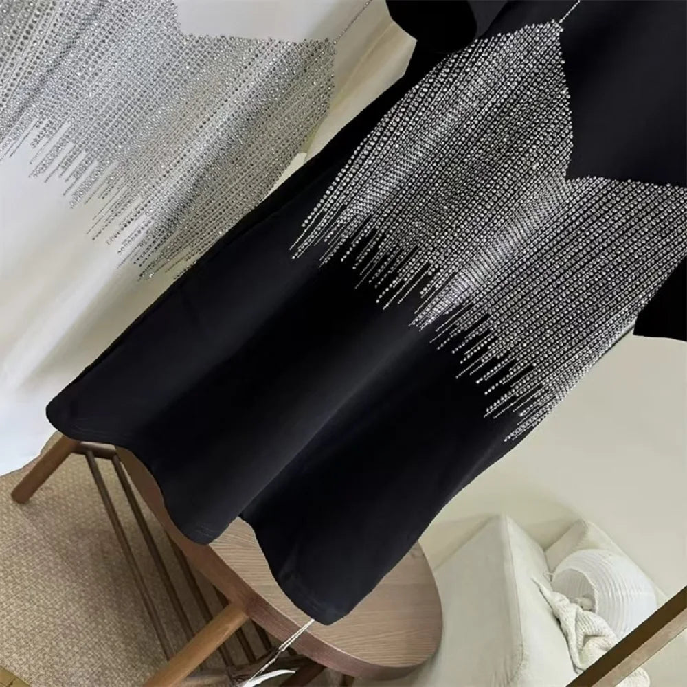 Black y2k Clothes 100% Cotton T-shirt Short Sleeve graphic t shirts Women's t-shirt korean popular clothes