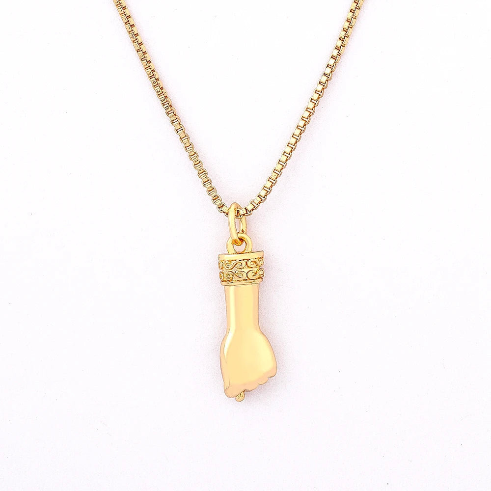 AIBEF Classic Gold Plated Copper Wristband Pendant Necklace Women Creative Design Sports Style Fashion Party Personalized Gifts