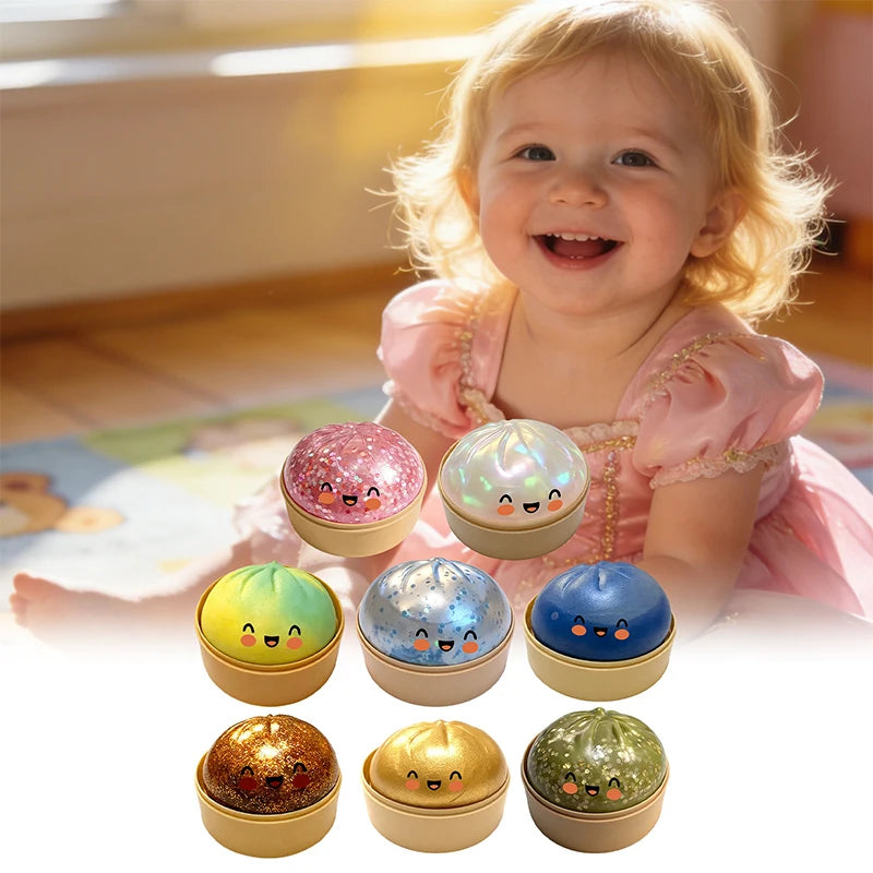 Flash Dumpling Slow Rebound Squishy Ball Soft Pinch Stress Relief Toy Home Office Decor Gift