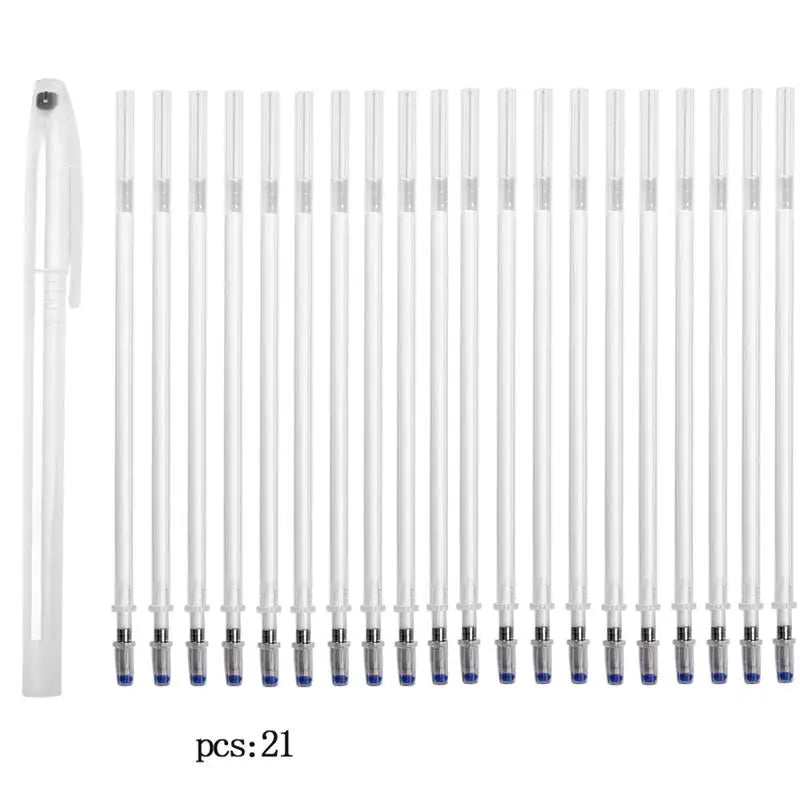 10-21pcs Heat Erasable Magic Marker Pen Fabric Pencil Temperature Disappearing Marker Pens Line Marking DIY Craft Sewing Parts