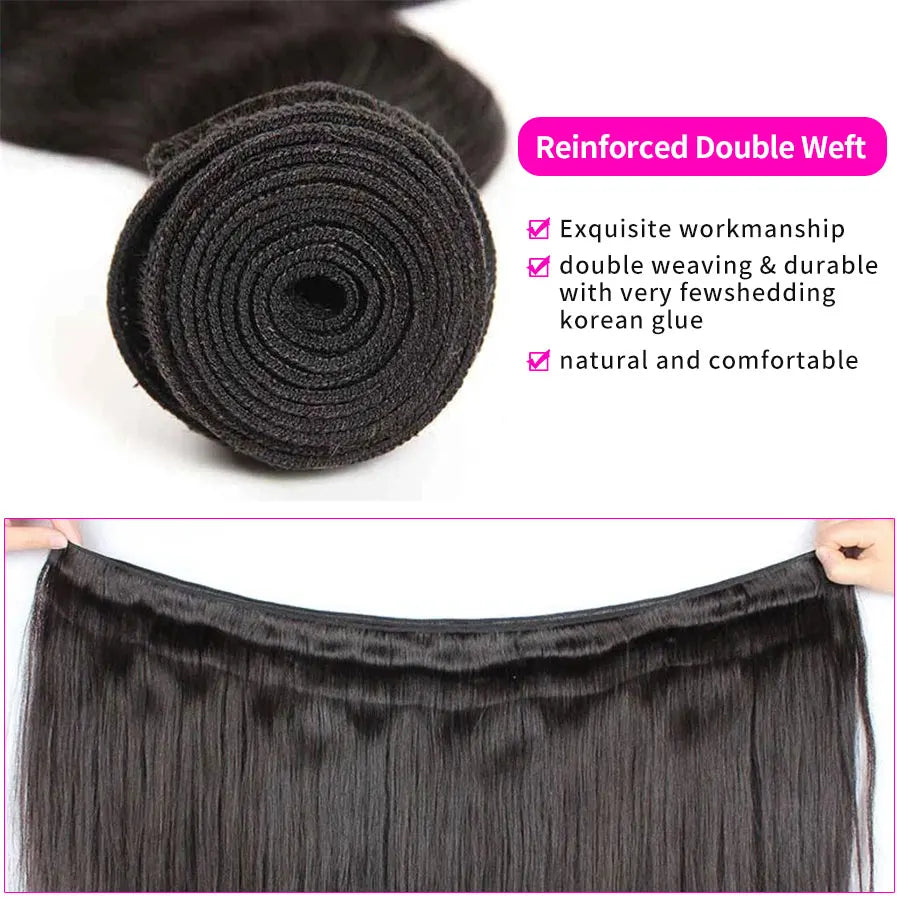 12A Brazilian StraIght Virgin Hair Bundles Unprocessed Human Hair
