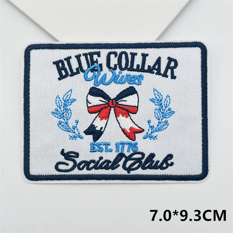 Cartoon Embroidery Sticker Decorative Ironing Sticker Sewing DIY Pink Bowknot Clothing Shoes Hat Bag Patch