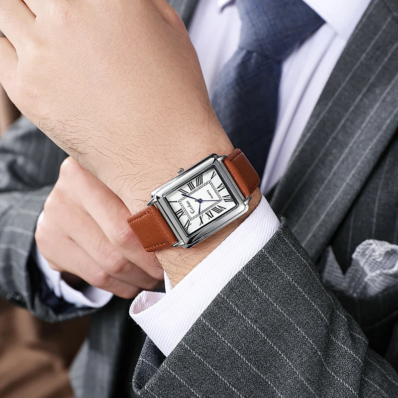 Fashion Men's Quartz Wristwatch Leather Strap Watch