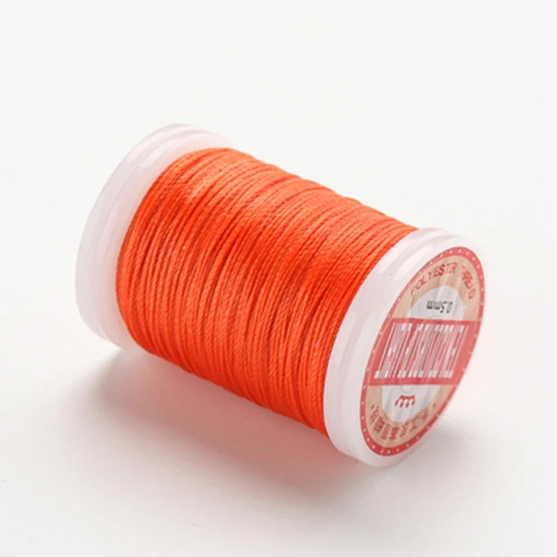 hilo elástico costura Waxed Thread Accessories Leather Craft Sewing Thread Round Waxed Thread Polyester Cord Wax Coated Strings