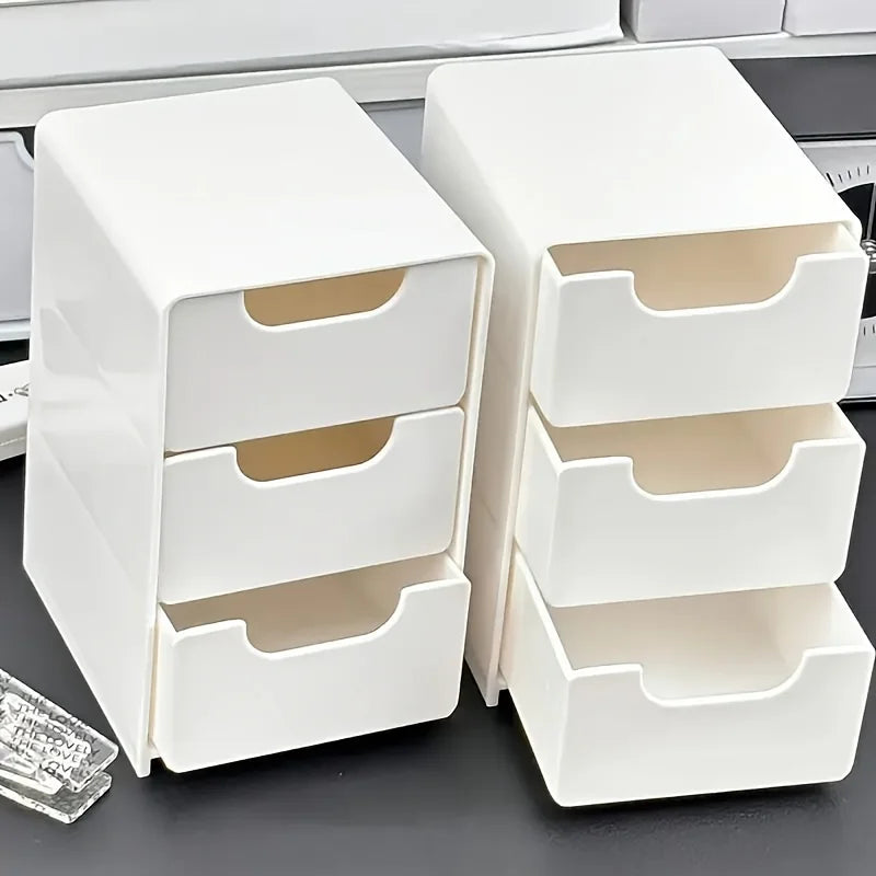 For Desk Perfect for Office Supplies Jewelry Cosmetics Storage Desk Organizer Mini Chic 3-Tier Drawer Organizer