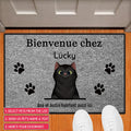 Bienvenue Chez Pet Home Doormat Personalized Dog Cat Mat Rug Hallway Doorway Floor Mats Carpet Home Decor Accessory