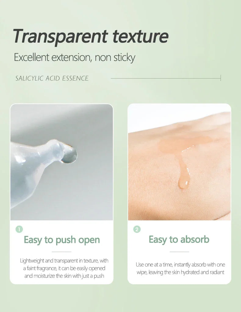 3D Exfoliating Salicylic Acid Shrink Pores Serum 5D Hyaluronic Acid Anti Aging Whitening Skin Care Essence Remove Acne Mark