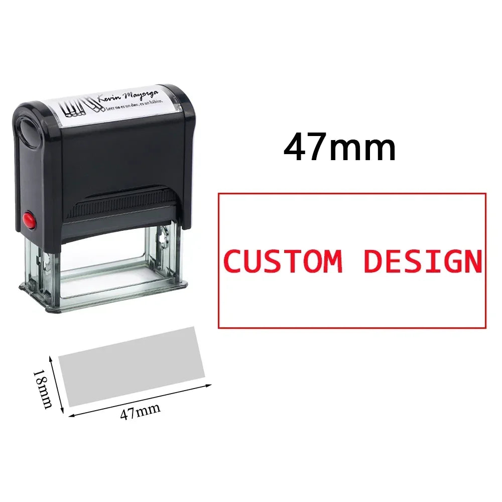 Custom Self-Inking Stamp Customized LOGO Self-Inking Business Address Wax Seal Name Letter Handicrafts Personalize Rubber Stamps