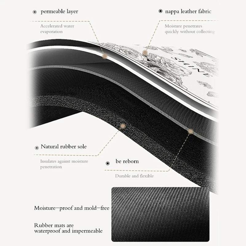 Kitchen Sink Faucet Mat Absorbent Faucet Splash Guard Drain Pad Bathroom Countertop Protector Diatomite Faucet Rug Washable