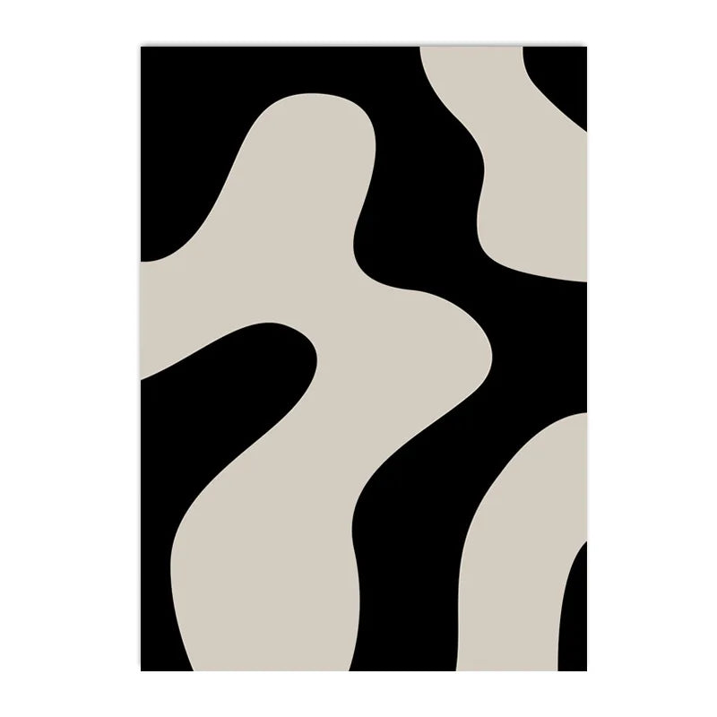 Minimalist Aesthetic Black And White Canvas Print Nordic Poster Abstract Paintings For Living Room Wall Art Pictures Room Decor