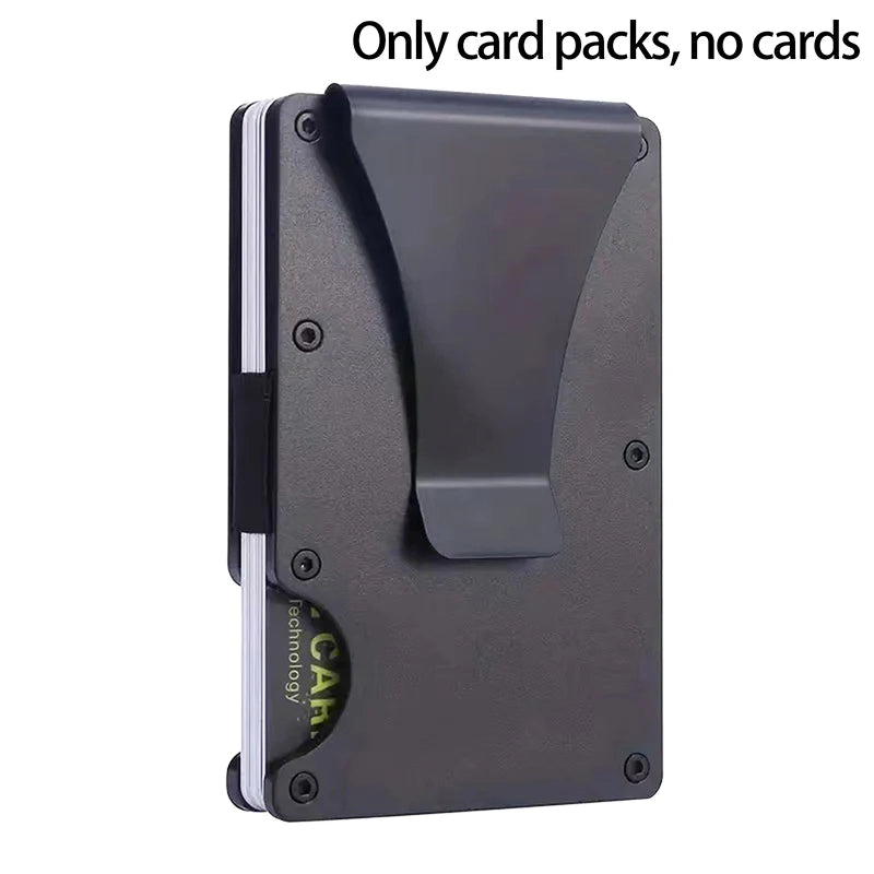 RFID Slim Minimalist Wallet For Men Women Credit Card Holder With Money Clip Thin Design For Pocket Camping Activities