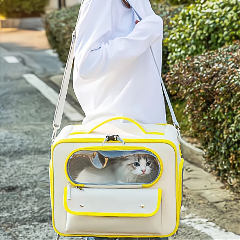 cat bag Cats Backpack transporter for cats Double shoulder pet backpack, crossbody bag,15KG can withstand weight,large space