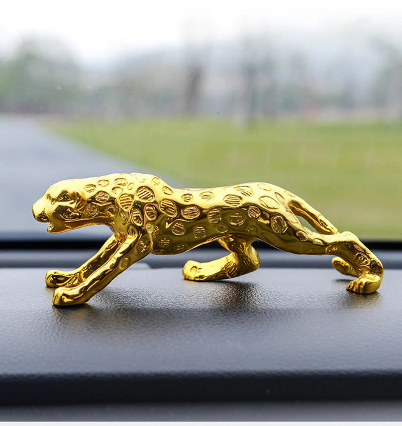Home Decor Leopard Figurine Resin Animal Panther Statue Car/ Office Room Decor Art Crafts Sculpture Mascot Ornament
