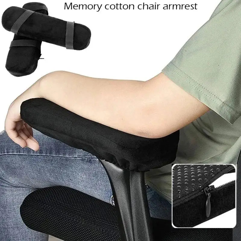 Useful 1Pcs2Pcs Office Chair Parts Arm Pad Memory Foam Armrest Cover Cushion Pads For Home Office Chair Comfortable Elbow Pillow