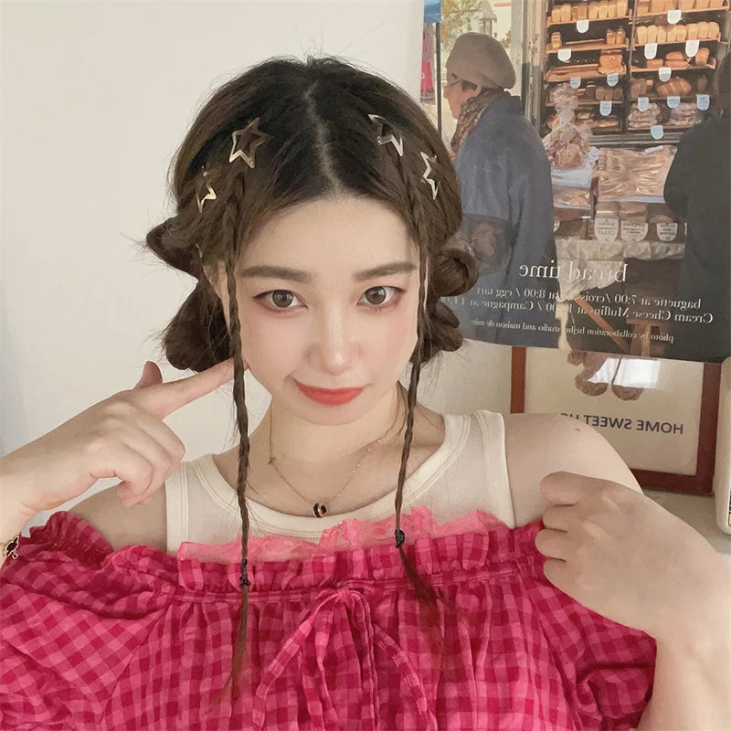 Non-Slip Star Hair Clips Y2K Metal Snap Barrettes Five-Pointed