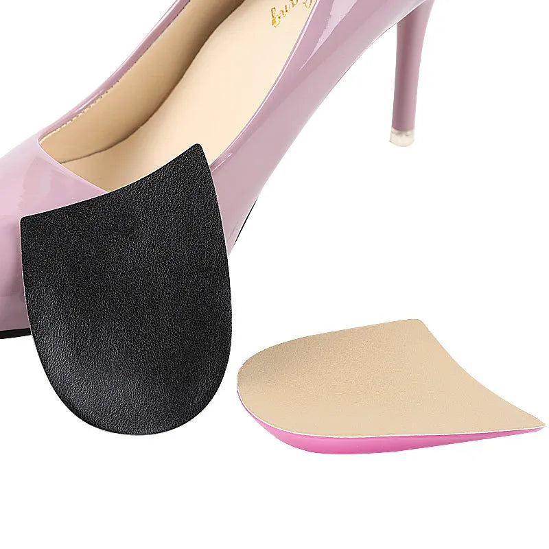 Heel Pad For Men Women Leather O-shaped Orthopedic Insoles