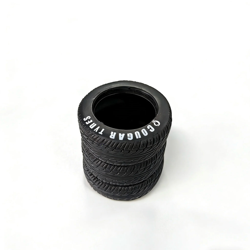1pcs Fun Tire-Shaped Pen Holder -PVC Desk Organizer, Ideal for School and Office Supplies, Painted Finish, Office Supplies